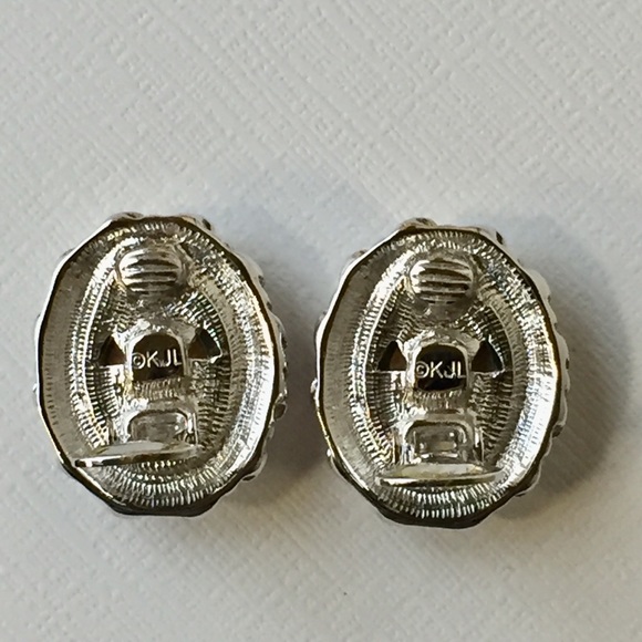 Vintage Kenneth J Lane Pink Clip On Earrings - Picture 6 of 8